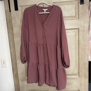 Nine West Dusty Rose Tiered Dress - XXL